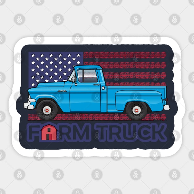 Blue Farm Truck Sticker by JRCustoms44